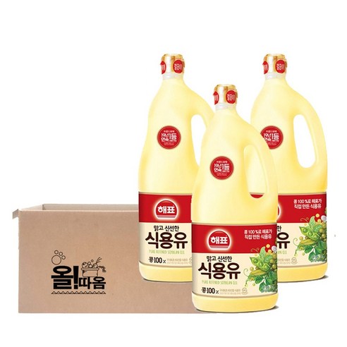해표 식용유 1.8L, 3개