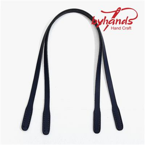 내추럴 민무늬 통가죽 숄더용 가죽핸들 2종 (58cm), 통가죽핸들-네이비, 1개