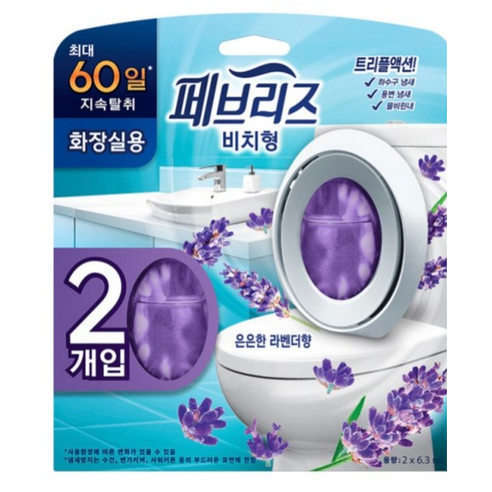 페브리즈 화장실용 비치형 상쾌한 비누향 탈취제 본품, 12.6ml, 2개