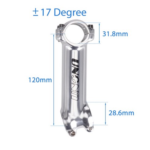 스템 부품 호환 UNO 자전거 초경량 17 도 MTB 로드 포크 28.6 핸들 바 31.8mm 60/70/80/90/100mm 마운틴 a, [03] 31.8x80mm, 1개