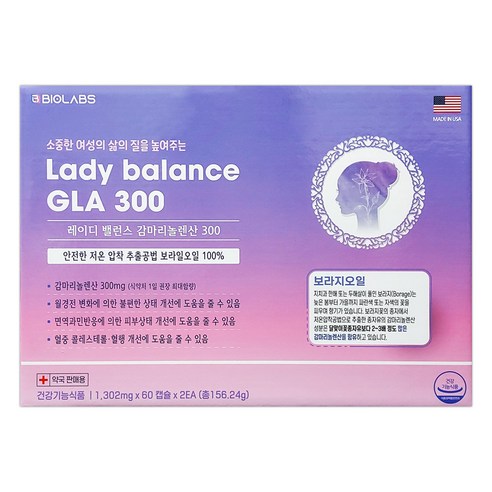 바이오랩스 레이디 밸런스 감마리놀렌산 300, 120정, 1개
