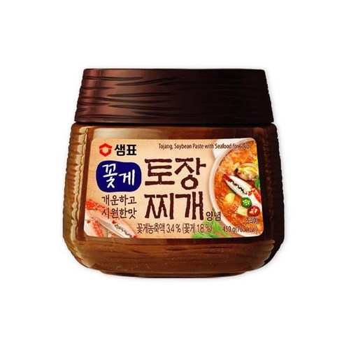 샘표 존맛탱 집반찬 자취 꽃게 토장찌개양념 450g 팬트리 맛집 엄마손맛, 1개