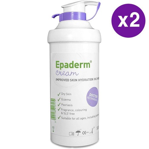 에파덤 보습 크림 500g 2 팩 Epaderm Cream Improved Skin Hydration, 2개