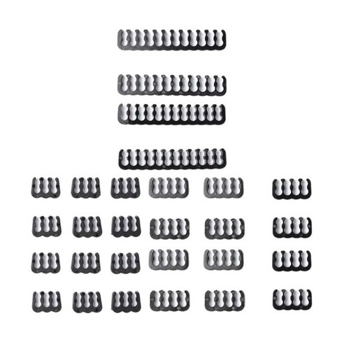 24 Pcs 케이블 빗 GPU 6 핀 8 핀 마더보드 3.0 ~ 3.6mm 클립용 24 핀, 검은 색, 4핀 6핀 24핀, 플라스틱