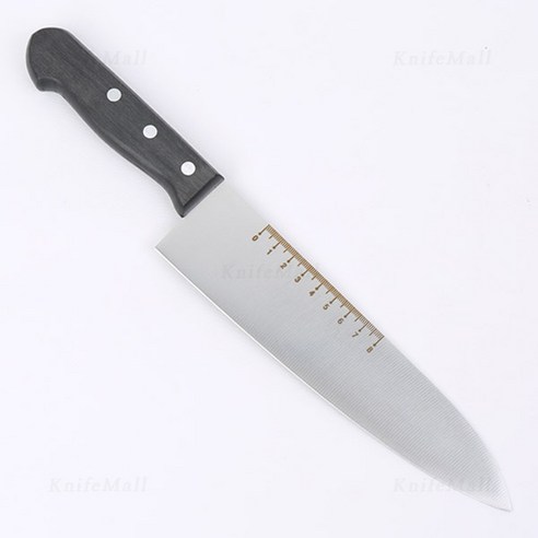 키친쿡 ACE 눈금식도 210mm (검정손잡이) 입문자용식도 칼의 입문자를 위한 간편하고 효율적인 선택