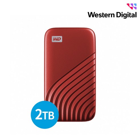 WD My Passport SSD, 2TB, Red