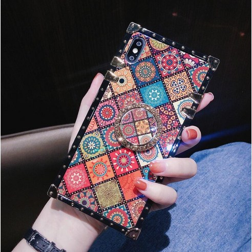 Colorful fashion ethnic style Diamond Stand Phone Case FOR SAMSUNG NOTE20U/NOTE10P/NOTE10LITE