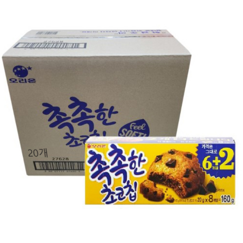 오리온 촉촉한 초코칩, 160g, 20개