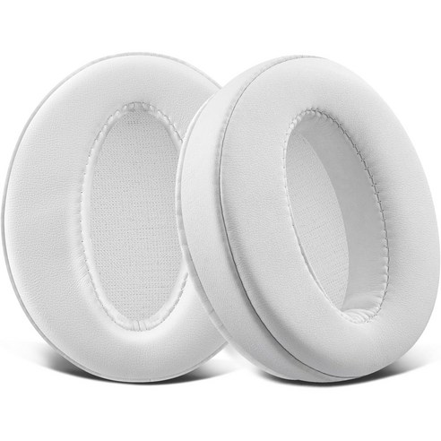 SOULWIT 교체용 이어패드-호환 모델 젠하이저 Sennheiser HD4.50/HD 4.50BT/HD 4.50SE/HD 4.40BT/HD 450/HD 450BT 헤드폰 1쌍, Protein Leather, White, 1개