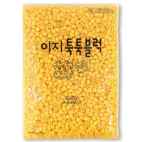 이지 툭툭블럭 9mm 1kg 대용량 리필, 노랑, 1개