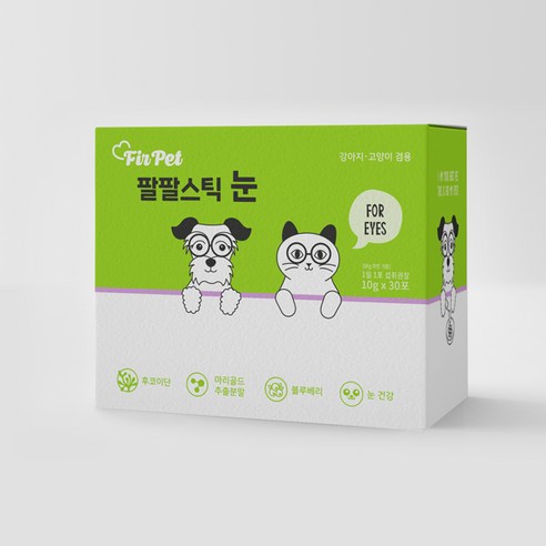 퍼펫 짜먹는 강아지영양제 팔팔스틱 30p, 30회분, 눈물개선/눈건강, 2개