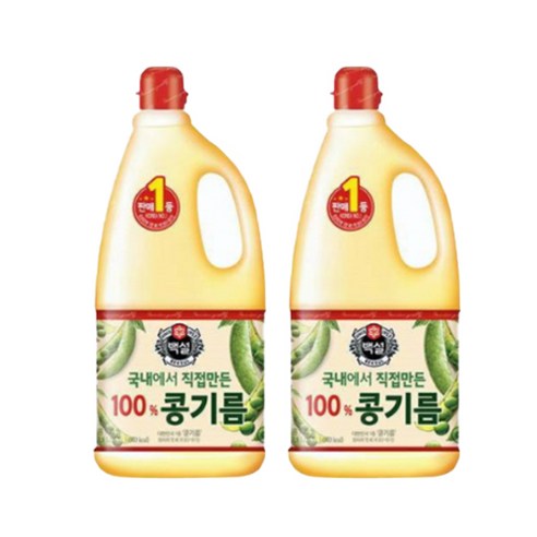 백설 콩기름, 1800ml, 2개 
가루/조미료/오일