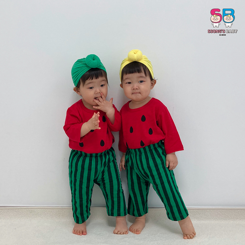 땀 많은 우리 아이, 쏭스베이비 수박 7부 슬라브 세트로 꿀잠 예약!