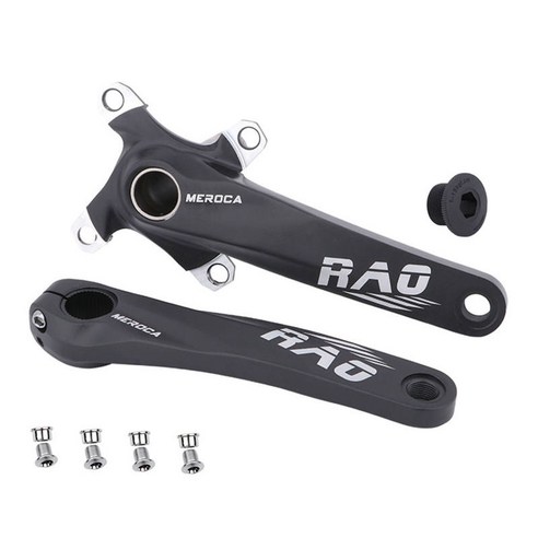 산악 자전거 크랭크 MTB 크랭크 104BCD 알루미늄 합금 크랭크 및 바텀 브래킷 32-38T 와이드 체인 섀시, 검은 축, 170mm.
