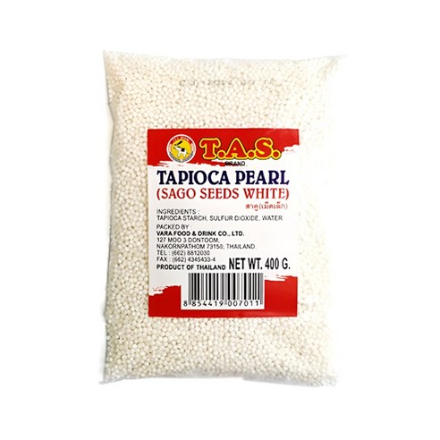 Sago Tapioca Pearl White 사고 타피오카 펄 화이트 400g, 1개