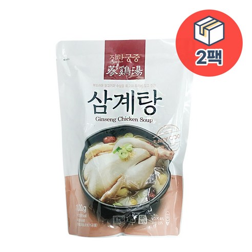 속을 따뜻하게 찐한 궁중 겨울 삼계탕 1kg (2인분), 2개