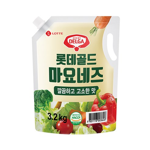 원하프마요네즈(스파우트) 3.2KG/롯데, 3.2kg, 1개