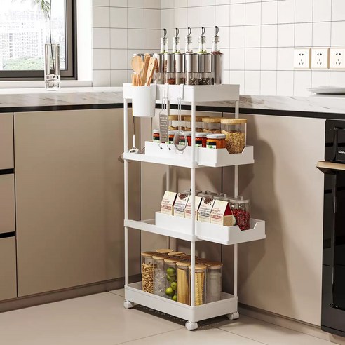 좁은 공간, 짜투리 공간 활용 끝판왕! Alemon 슬라이딩 틈새 선반 수납장 솔직 후기 슬라이딩수납함