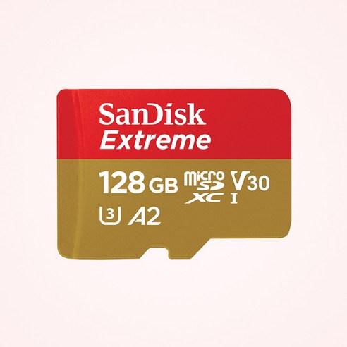 샌디스크 마이크로SD 카드 MicroSDXC Class10 Extreme UHS-I U3 V30 A2, 128GB