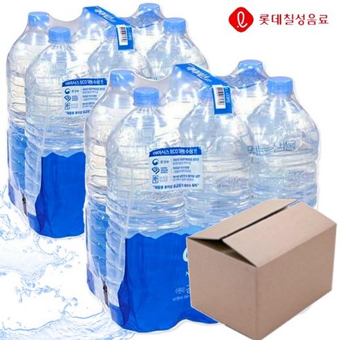 롯데 아이시스 ECO 무라벨 2L 생수, 12개