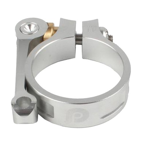 33.9mm 시트 포스트 용 41mm 자전거 시트 포스트 클램프 시트 튜브 클립, 실버, 알루미늄