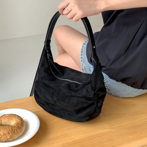 비바시스터 스웨이드가방 세무 무스탕백 여자 여성 호보백 숄더백