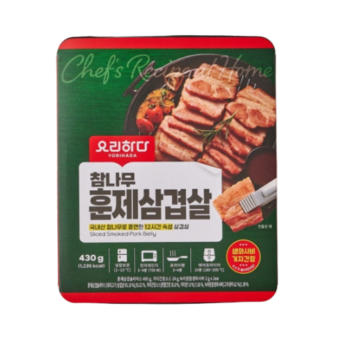 요리하다 참나무 훈제 삼겹살 (430G), 2개, 430g