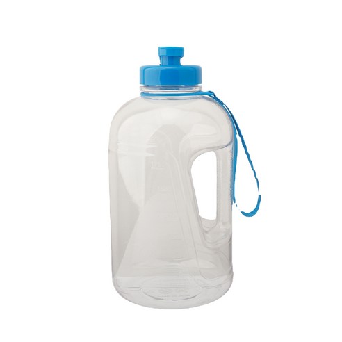 ANKRIC 물컵 2.2L 스포츠 주전자 그라디언트 플라스틱 애완 동물 체육관 대용량 야외 공간 컵 물병, 자연 색상