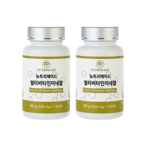 뉴트리메이드 멀티 비타민 미네랄 500mg x 180정, 2개