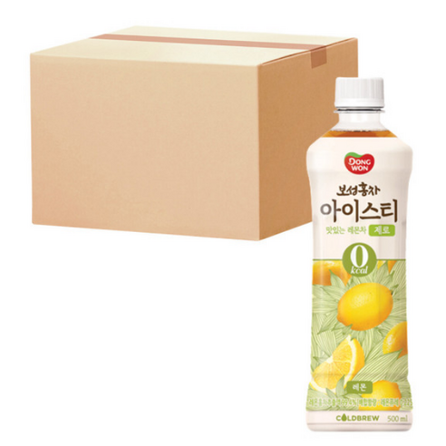 동원 보성홍차 아이스티 제로 레몬 500ML (24입), 24개