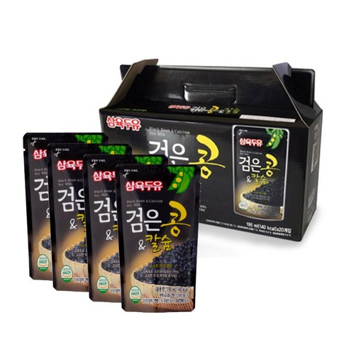 삼육두유 검은콩&칼슘 검은콩두유 파우치, 190ml, 30개