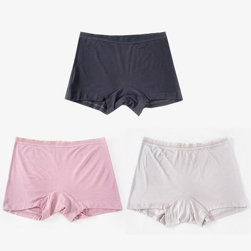 애플스토리 편안한 텐셀 여성 사각 드로즈 3종세트