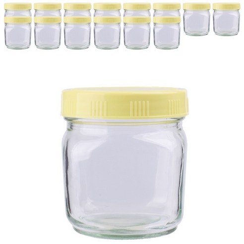 가인글로벌 꿀병600 유리병 아이보리캡 식품유리병 다용도유리병, 15개, 440ml