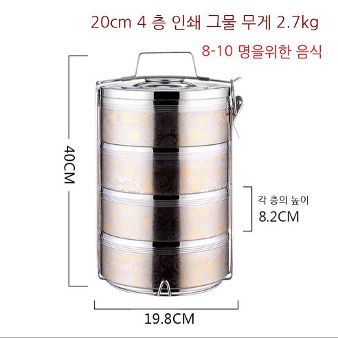 Coolife 보온 도시락 스테인레스 스틸 더블 레이어 절연 점심 상자 배럴 2 3 4/5 멀티 레이어 점심 상자 용량 음식 그리드 냄비, 색깔10