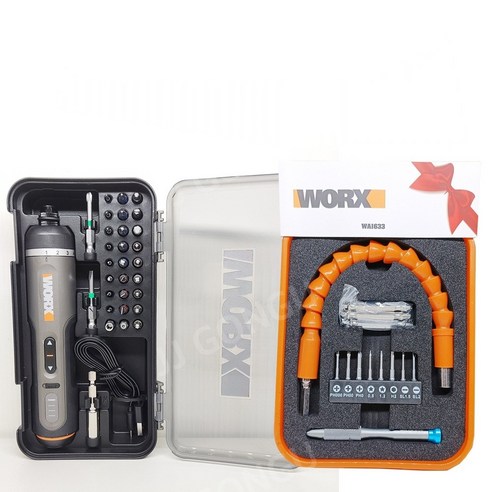 웍스 WORX 무선 자동 드라이버 전동 나사 휴대용 다기능 2세대 WX242, WX242+WA1633/자석 보내기 및 추