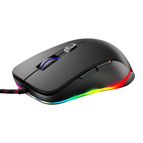 YSSHOP V6 게임용마우스 6버튼 USB 유선 LED 호흡 4000DPI, 블랙, {"사이즈":"10x7 x 3.CM"}, {"수건소재":"ABS"}