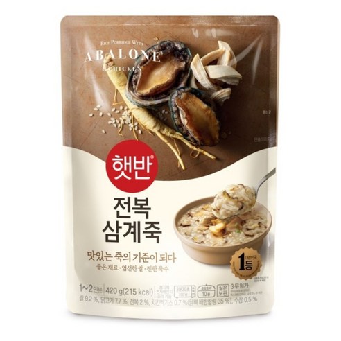 비비고 전복 삼계죽, 420g, 7개