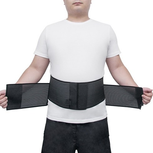 JUSE 허리보호대 남녀공용 의료용 허리복대 1개, 블랙