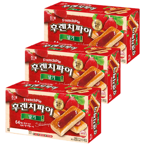 해태 후렌치파이(딸기) 192g X 3개