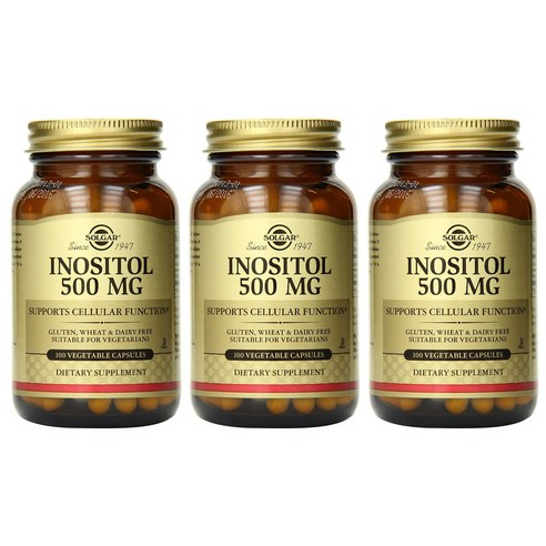 솔가 이노시톨 500mg 베지터블 캡슐 글루텐 프리 무설탕, 100정, 3개