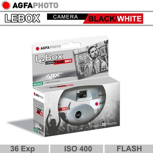 코닥 아그파 일회용카메라 ISO800+27컷필름내장 플래쉬 일회용카메라 필카, 1개, 아그파 흑백 일회용카메라 400-36컷 플래쉬