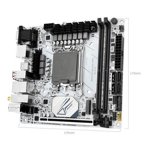 MACHINIST B660 윈드워커 메인보드 LGA 1700 DDR4 12 13 세대 및 인텔 CPU 지원 12100F, 한개옵션0