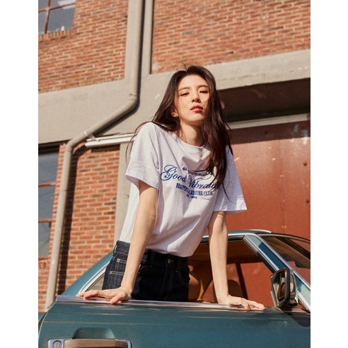 지오다노 한소희 393501 여 스탠다드핏 프린트 그래픽 반팔 티셔츠 7컬러