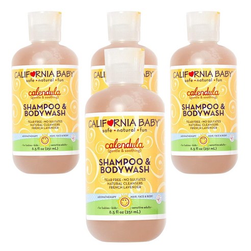 캘리포니아베이비 샴푸 앤 바디워시 올인원클렌저 카렌듈라, 251ml, 4개