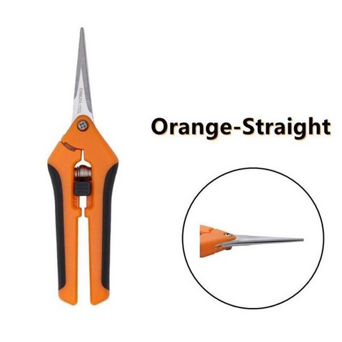 감따기 감따는 장대 감 과일 사과 따기 감따는기계 수확 정원 가지 치기 가위 스테인레스 스틸 가지 치기 도구 정원 도구 가위 커터 잡초 홈 화분 가지 pruner, 오렌지 스트레이트, 1개