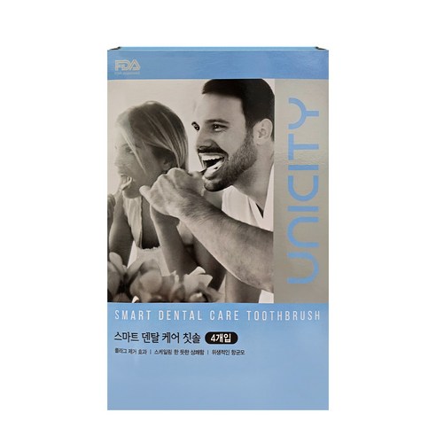 유니시티 덴탈 케어 칫솔, 2개, 4개입