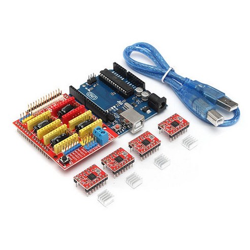 Arduino CNC 실드 V3 + UNO R3 + A4988X4 GRBL 호환 가능에 대한 3D 프린터 보드 키트, 사진 색상