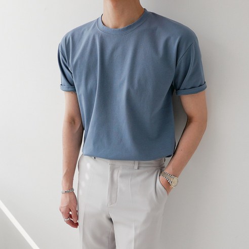 11컬러 머슬핏 분또 아이스 쿨 스판 무지 반팔 티셔츠(11color)