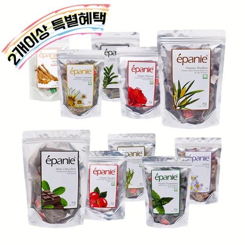hir 589 에빠니 유기농 허브차 마테초콜렛 캐모마일 루이보스 히비스커스 우엉차, 30g, 20개입, 1개