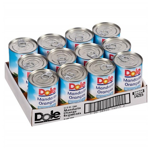 DOLE Dole 돌 만다린 오렌지 라이트 시럽 425g 12팩, 12개